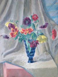 Blumen in blauer Vase, 1931
